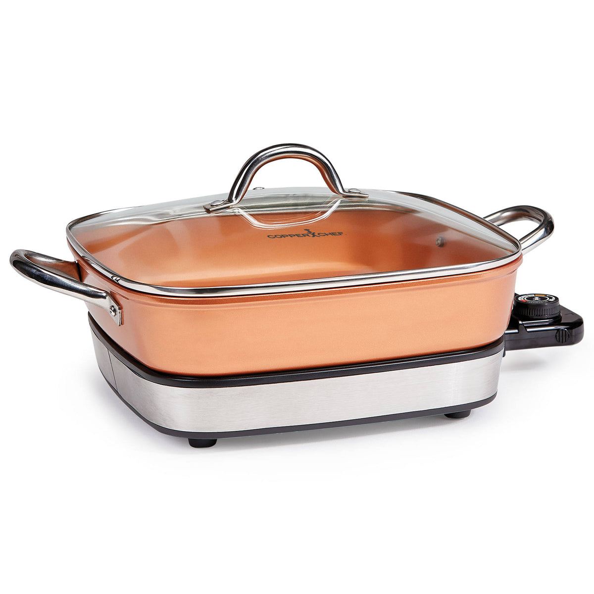 Copper Chef Electric Skillet Featuring 12 Removable Components