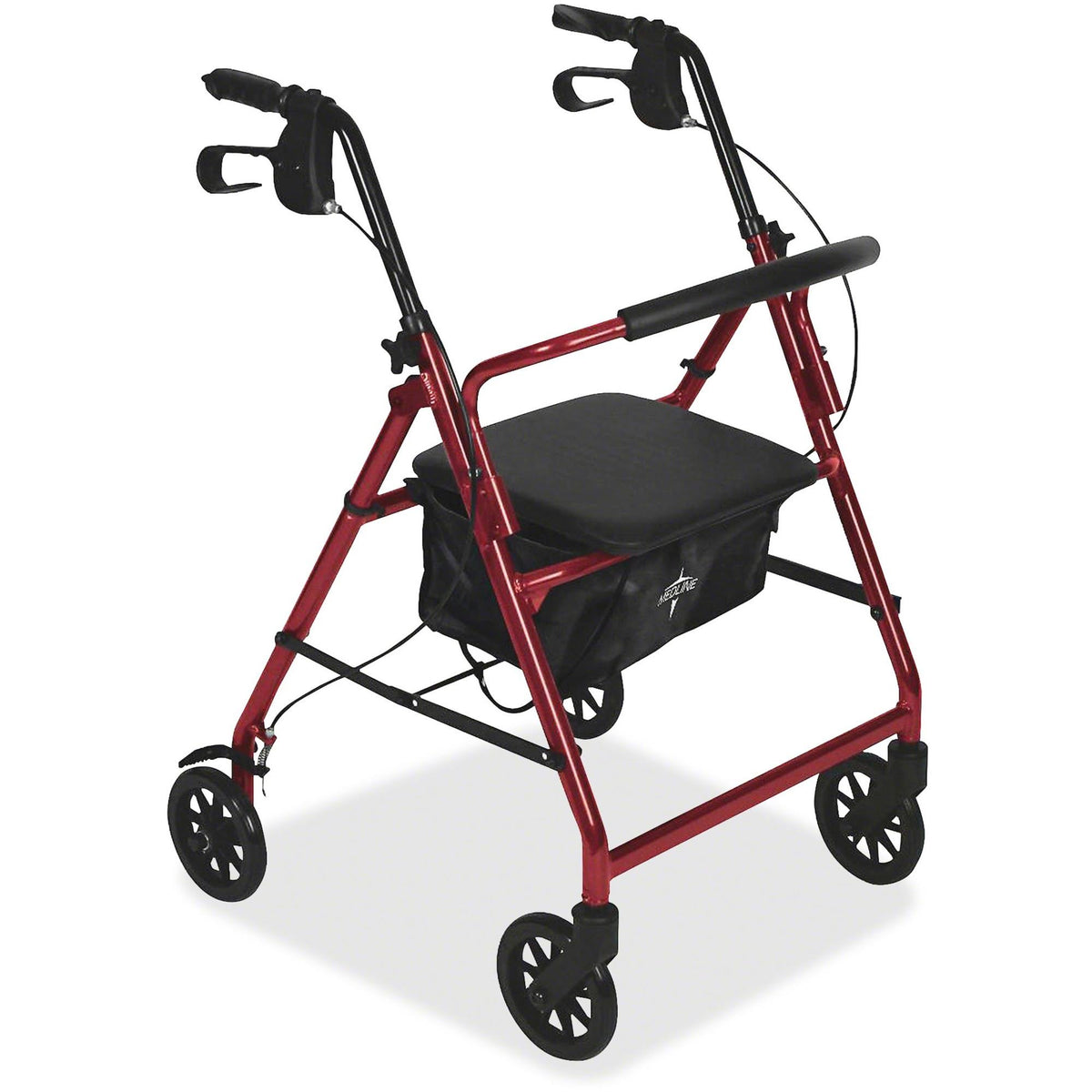 Medline Basic Steel Rollator for Everyday Mobility Support