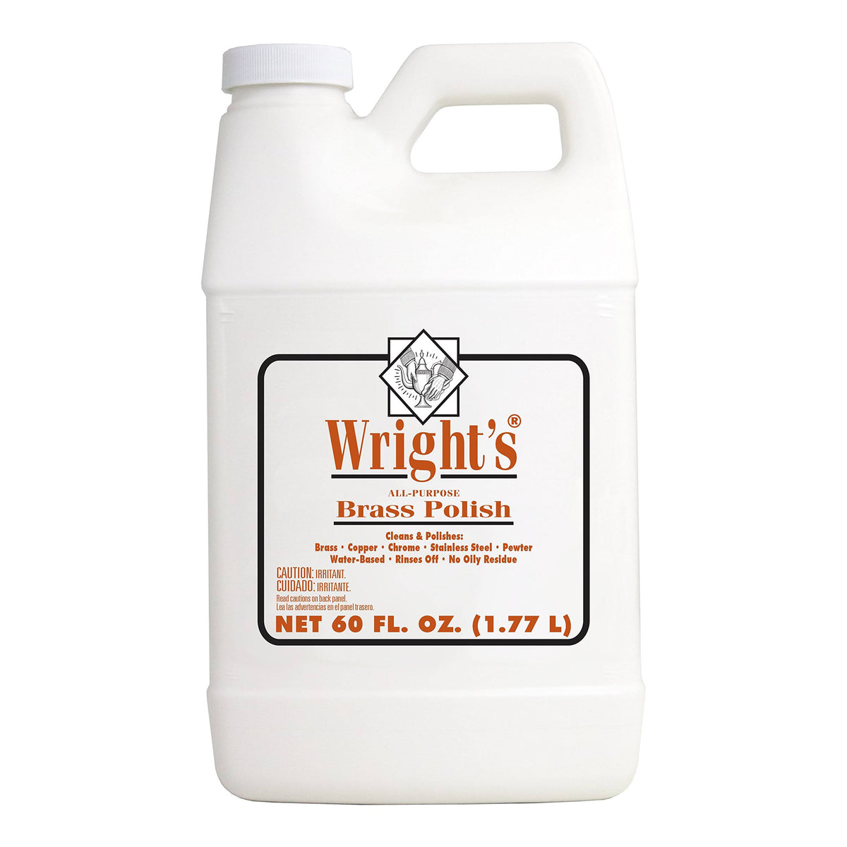 Brass Polish, Wrights, 60 fl oz