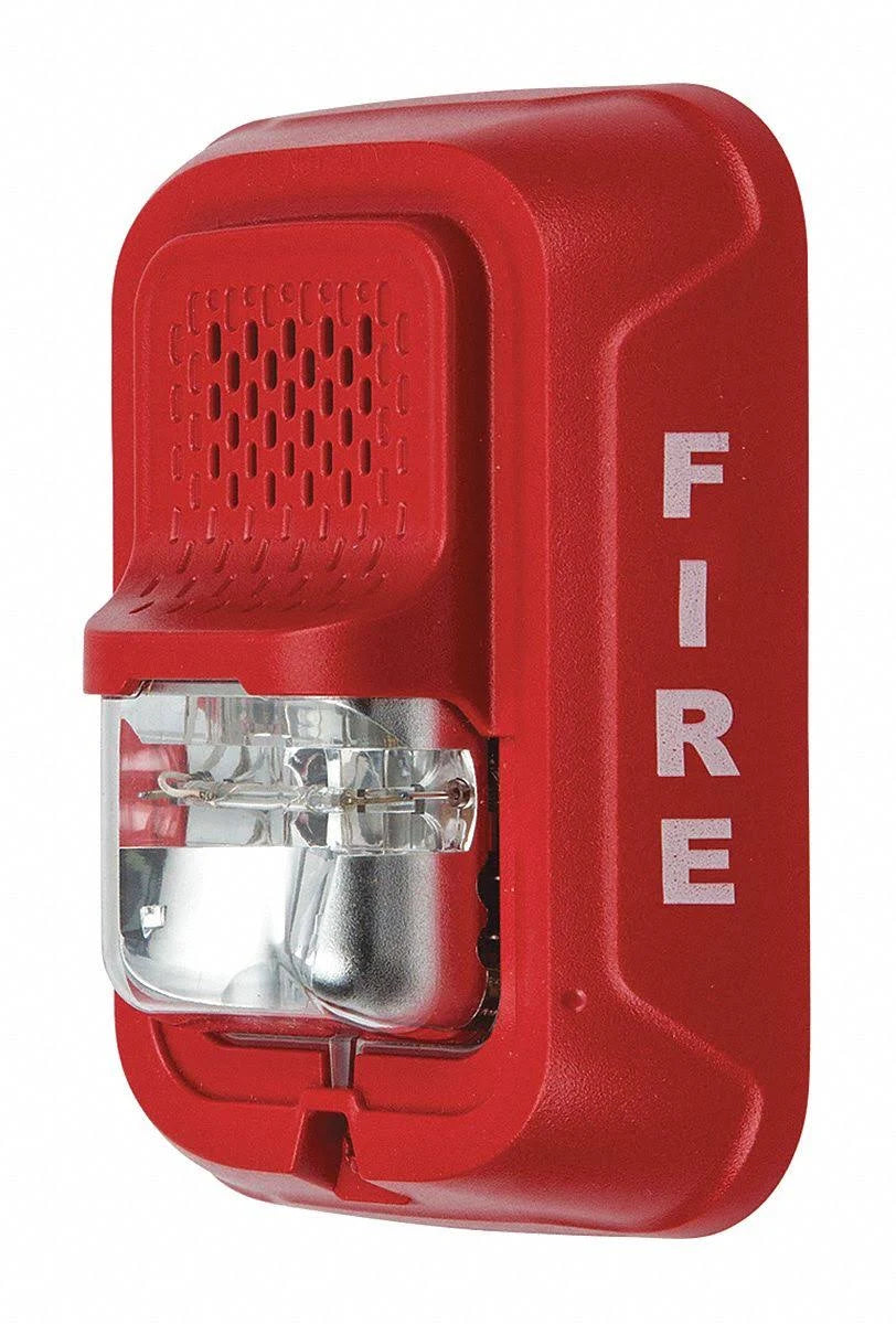 System Sensor P4RL Marked Fire Horn Strobe for Wall or Ceiling Installation