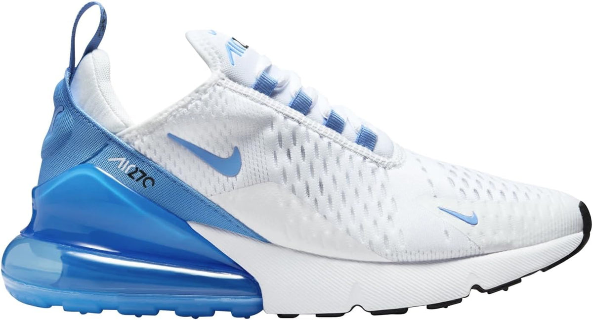 Nike Air Max 270 Womens Shoes, AH6789-118, White/Black/University Blue, Size 10.5