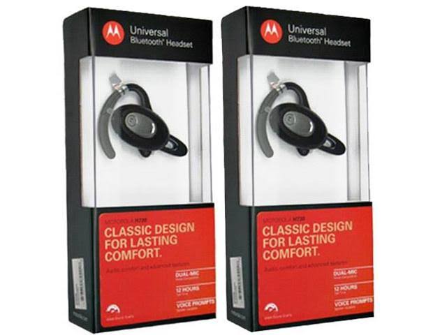 Motorola H730 Bluetooth Headset, 2-Pack