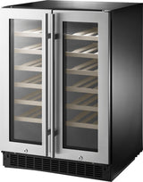 Insignia Dual-Zone Wine and Beverage Cooler with Glass Doors, Stainless Steel