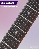 Leo Jaymz 39-Inch Full-Size ST-Style Electric Guitar Starter Kit with SSH Pickup, 5W Portable Amp, Tuner, Gig Bag, Strap and Accessories, Violet Ocean