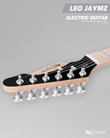 Leo Jaymz 39-Inch Full-Size ST-Style Electric Guitar Starter Kit with SSH Pickup, 5W Portable Amp, Tuner, Gig Bag, Strap and Accessories, Violet Ocean
