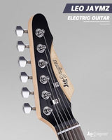 Leo Jaymz 39-Inch Full-Size ST-Style Electric Guitar Starter Kit with SSH Pickup, 5W Portable Amp, Tuner, Gig Bag, Strap and Accessories, Violet Ocean