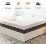 OYT 6-Inch Narrow Twin Mattress, 30 X 75 X 6 Gel Memory Foam Bed in a Box with Certified Foam for Supportive Sleep, Pressure Relief & a Cloud-Like Experience