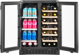 Insignia Dual-Zone Wine and Beverage Cooler with Glass Doors, Stainless Steel