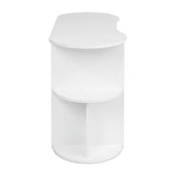 Compact White Student Desk by Pemberly Row, Designed with Convenient Storage