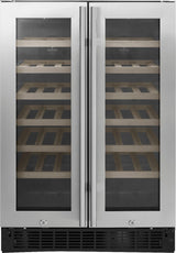 Insignia Dual-Zone Wine and Beverage Cooler with Glass Doors, Stainless Steel