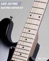 Leo Jaymz 39-Inch Full-Size ST-Style Electric Guitar Starter Kit with SSH Pickup, 5W Portable Amp, Tuner, Gig Bag, Strap and Accessories, Violet Ocean