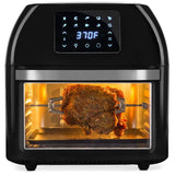 16.9qt Family-Size Air Fryer Countertop Oven with 10-in-1 Cooking Functions, 1800W Rotisserie and Dehydrator, White