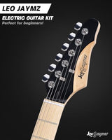 Leo Jaymz 39-Inch Full-Size ST-Style Electric Guitar Starter Kit with SSH Pickup, 5W Portable Amp, Tuner, Gig Bag, Strap and Accessories, Violet Ocean