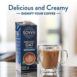 SOWN Organic Oat Creamer, Unsweetened Barista-Style Plant-Based Milk, 32 oz Pack of 6