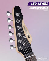 Leo Jaymz 39-Inch Full-Size ST-Style Electric Guitar Starter Kit with SSH Pickup, 5W Portable Amp, Tuner, Gig Bag, Strap and Accessories, Violet Ocean