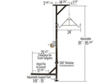 Kill Shot DEER-HOIST-SWIVEL Deluxe Deer Hoist with Swivel and Gambrel, Hitch-Mounted, 500 lb.