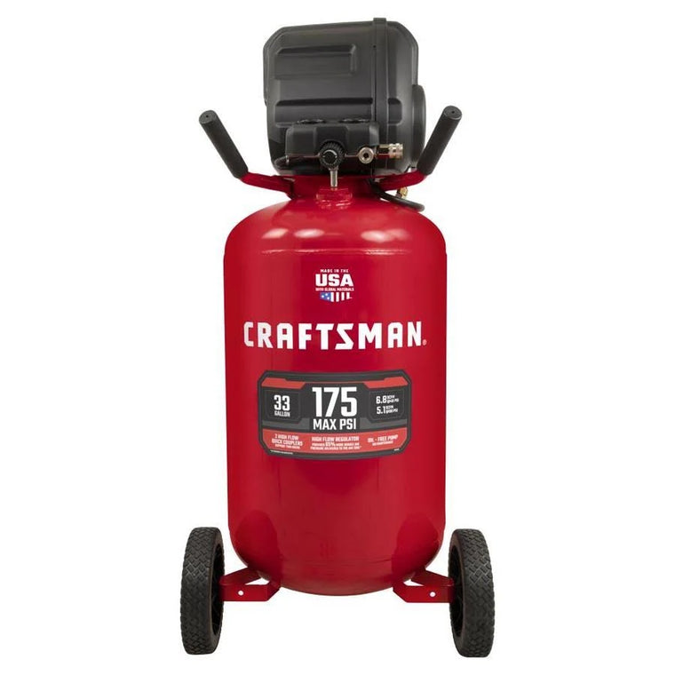 Craftsman CMXECXM331 33-Gallon Vertical Air Compressor, Single Stage, Portable Corded Electric