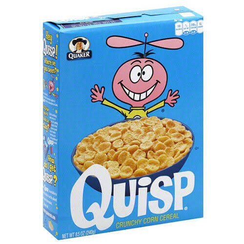 Quisp Crunchy Corn Cereal, 8.5 oz, Pack of 12