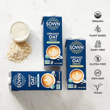 SOWN Organic Oat Creamer, Unsweetened Barista-Style Plant-Based Milk, 32 oz Pack of 6