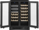 Insignia Dual-Zone Wine and Beverage Cooler with Glass Doors, Stainless Steel