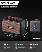Leo Jaymz 39-Inch Full-Size ST-Style Electric Guitar Starter Kit with SSH Pickup, 5W Portable Amp, Tuner, Gig Bag, Strap and Accessories, Violet Ocean