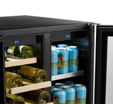 Insignia Dual-Zone Wine and Beverage Cooler with Glass Doors, Stainless Steel