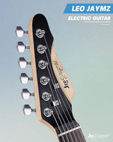 Leo Jaymz 39-Inch Full-Size ST-Style Electric Guitar Starter Kit with SSH Pickup, 5W Portable Amp, Tuner, Gig Bag, Strap and Accessories, Violet Ocean
