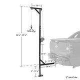 Kill Shot DEER-HOIST-SWIVEL Deluxe Deer Hoist with Swivel and Gambrel, Hitch-Mounted, 500 lb.