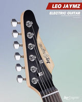 Leo Jaymz 39-Inch Full-Size ST-Style Electric Guitar Starter Kit with SSH Pickup, 5W Portable Amp, Tuner, Gig Bag, Strap and Accessories, Violet Ocean