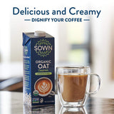 SOWN Organic Oat Creamer, Unsweetened Barista-Style Plant-Based Milk, 32 oz Pack of 6