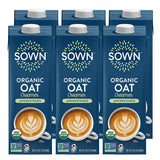 SOWN Organic Oat Creamer, Unsweetened Barista-Style Plant-Based Milk, 32 oz Pack of 6