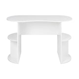 Compact White Student Desk by Pemberly Row, Designed with Convenient Storage