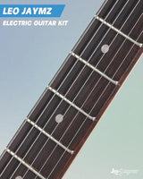 Leo Jaymz 39-Inch Full-Size ST-Style Electric Guitar Starter Kit with SSH Pickup, 5W Portable Amp, Tuner, Gig Bag, Strap and Accessories, Violet Ocean